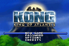 Kong - King of Atlantis Title Screen